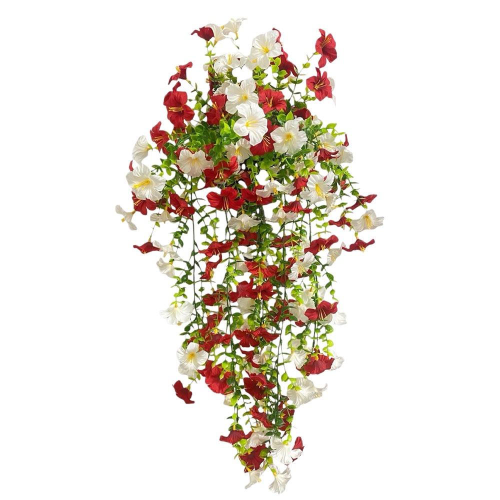 Accessoires Plante Grimpante Belle de Jour Réaliste Guirlande de Plantes Multicolore Ornement à Suspendre au Mur