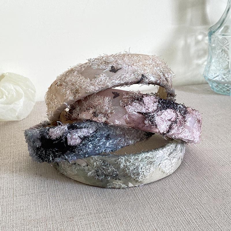 Neue Tinte Schmetterling Stoff Haarreifen Damen Mode Klassische Spitze Schwamm Stirnbänder Outdoor Freizeit Haarschmuck