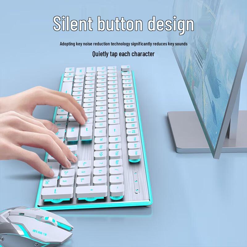 EWEADN Silent Wireless Keyboard and Mouse Combo