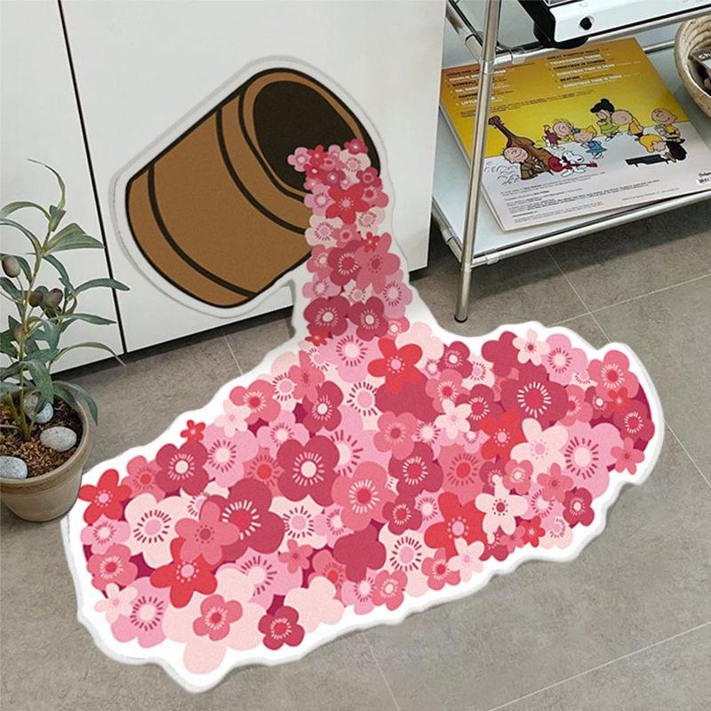 

Rainbow Paint Bucket ins Style Wall Tapestry - Unique Funny Home Decor, Non-slip Bedroom Side Carpet, Floor Mat - for Bedroom 60CM