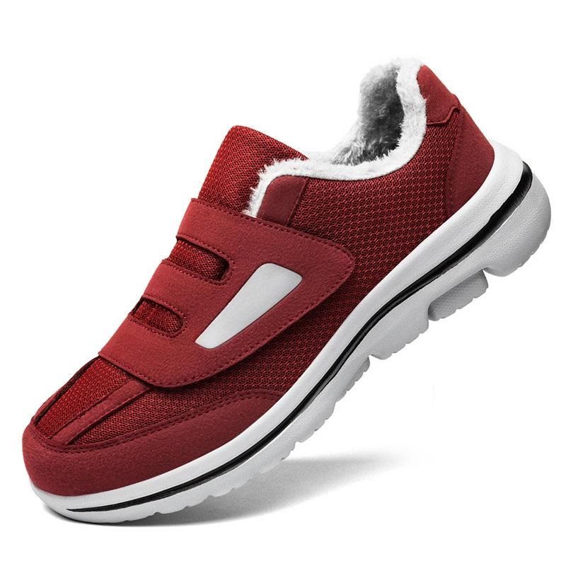 Chaussures d'hiver chaudes pour personnes âgées avec large boîte à orteils Chaussures diabétiques pour pieds larges Orthopédie Pieds gonflés Oignon Douleur au pied Soulagement