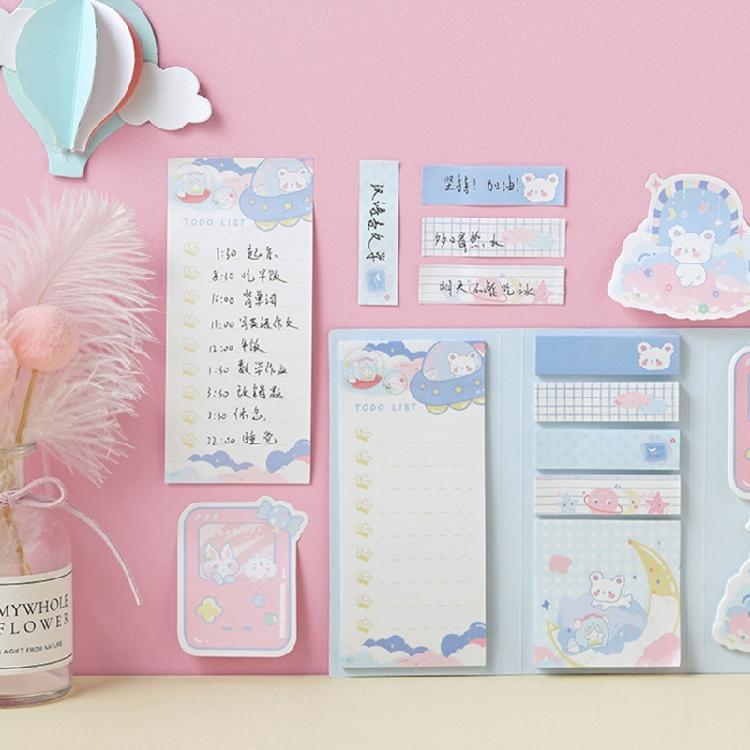 Friendly Paper Adhesive Memoire Pad for Office Business School Students Writing Supplies Colorful Cartoon Stick Note