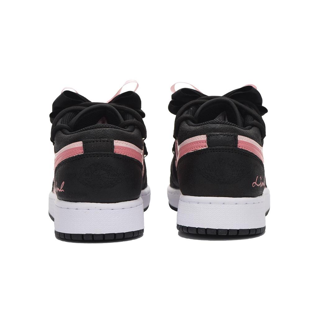 Jordan Air Jordan 1 Low top Vintage Basketball Shoes Women's Black Pink DX4374-008(Team59-)