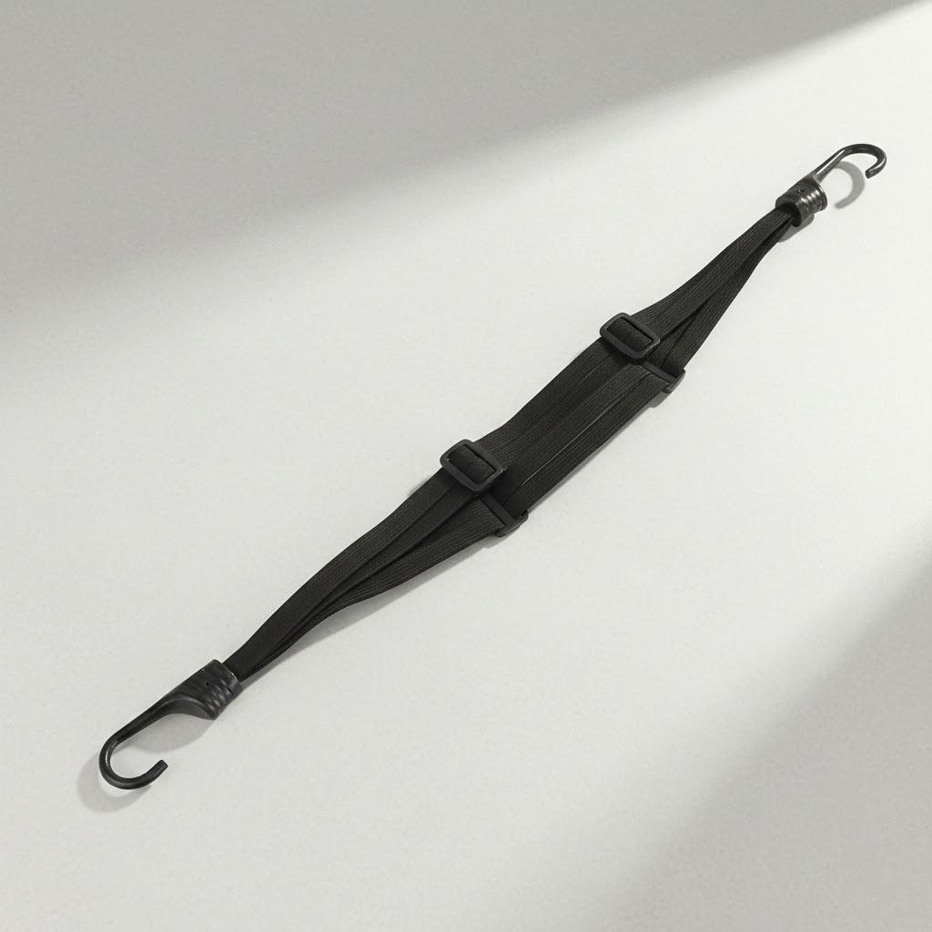

60CM Motorcycle Helmet Strap Elastic Luggage Net Hooks Accessories Retractable Rope Fixed Strap for Motorbike Travel чорний
