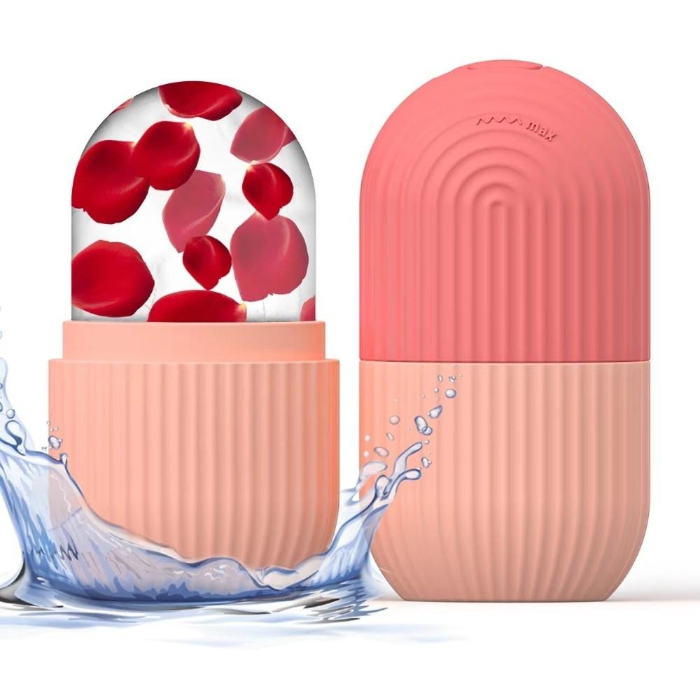 Facial De-puffing Facial Ice Cube Mold Silicone Facial Ice Pack Device  for Beauty and Skin Care