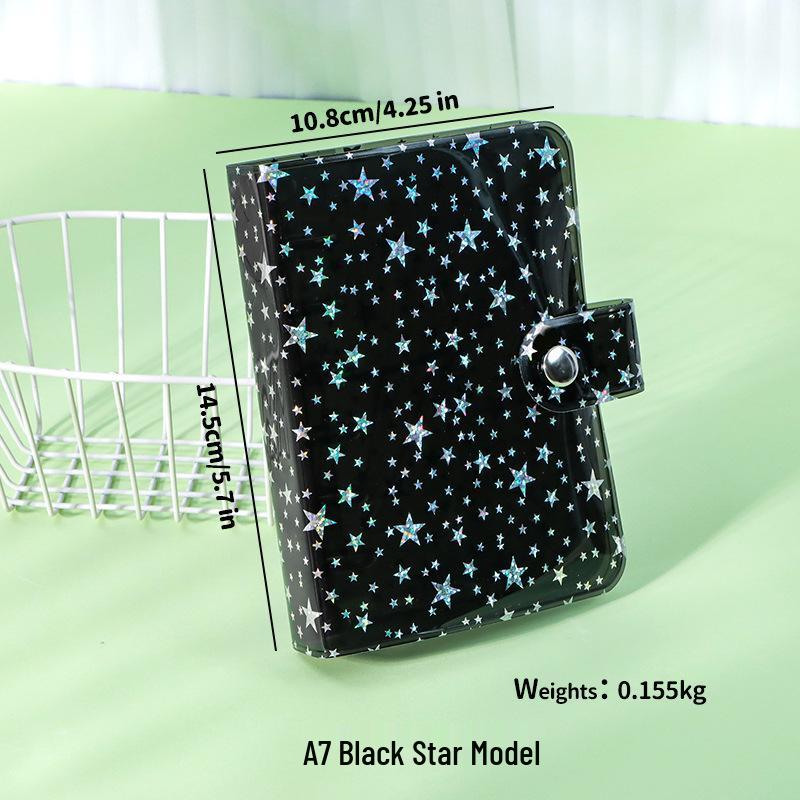 Couverture transparente A7 en PVC à 6 trous pour carnet à feuilles mobiles