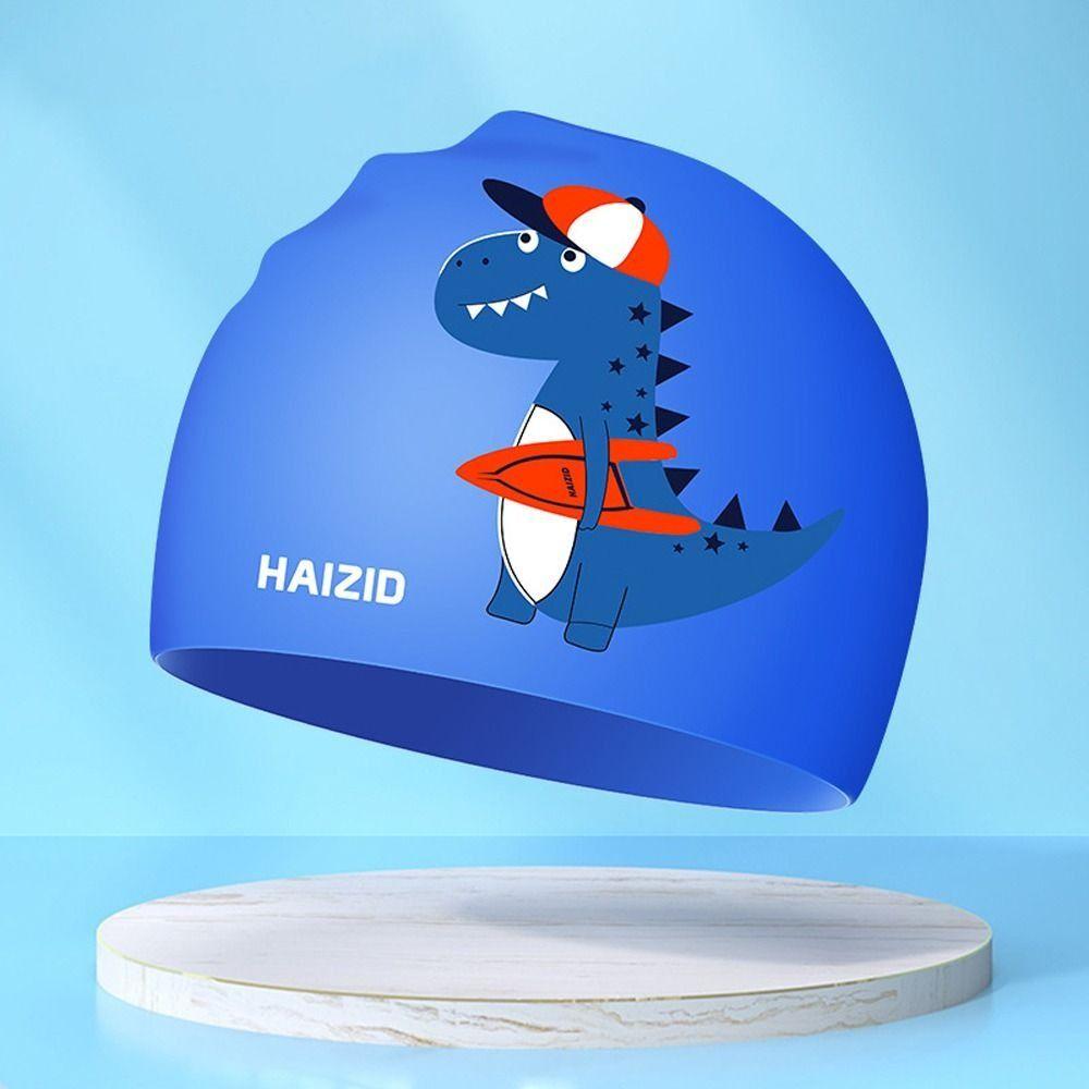 Elastic Kid Swimming Hat Silicone Bathing Hats Cap Water Sport Children Swimming Cap  Summer