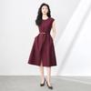 High-End Commuting Slimming Sleeveless Court Style Women's Dress - Summer Waist-Cinching Vest Dress