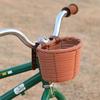 Plastic Front Handle Carrier Retro Woven Children's Bicycle Scooter Basket Front Riding Basket