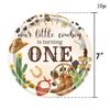 10Guests Cowboy Disposable Tableware Little Cowboy First One Plates Cups Baby Boys Happy 1st West Cowboy Birthday Party Decor