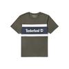 Colorblock Kurzarm T-Shirt Herren Tops Armeegrün A22S1Z29