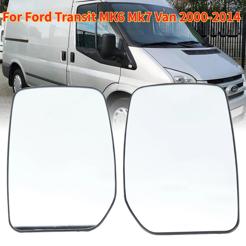 Side Mirror Glass Lens For Ford Transit MK6 Mk7 Van 2000-2014 Without Heated With Bottom Support Door Mirror Lens Accessories