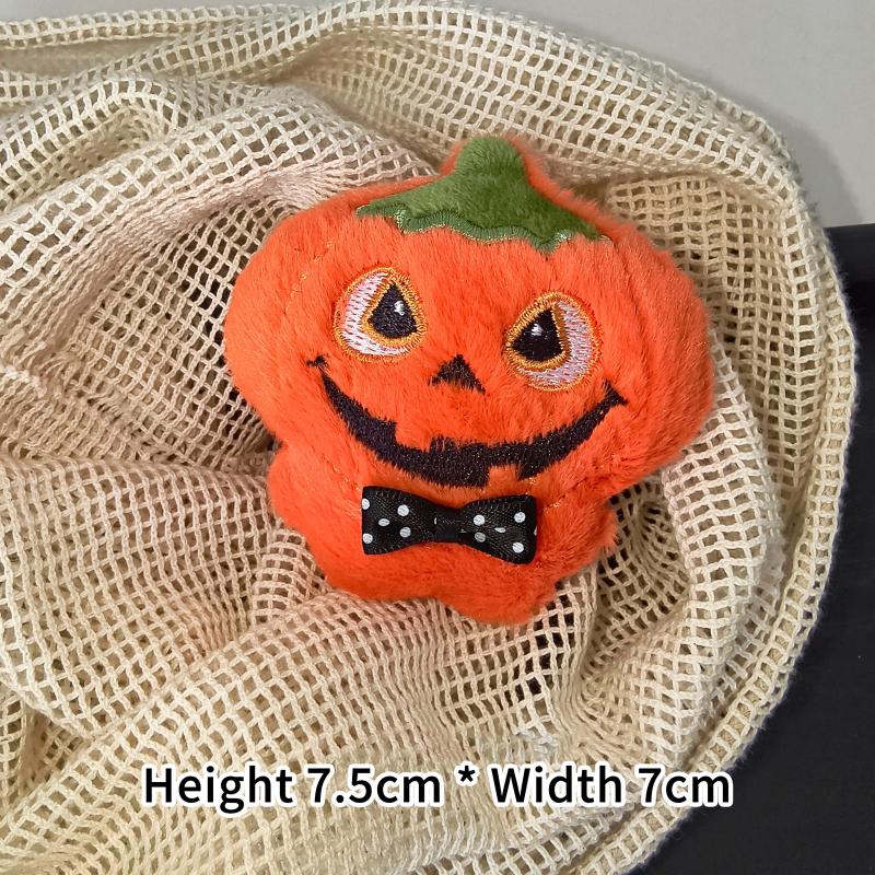 Kawaii Cartoon Halloween Plush Keychains Soft Fluffy Portable Key Rings for Halloween Party Souvenir Kids Small Gifts