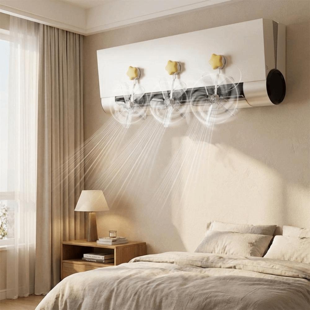 3PCS Suction Cup Air Conditioning Ventilator Plastic Air Conditioner Vent Fan  for Home