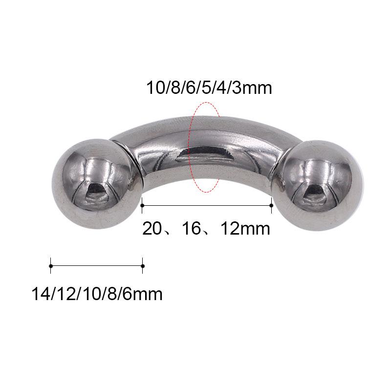 Oțel Inoxidabil 316L Cercei Piercing Mamelon Bară Curbată Mare
