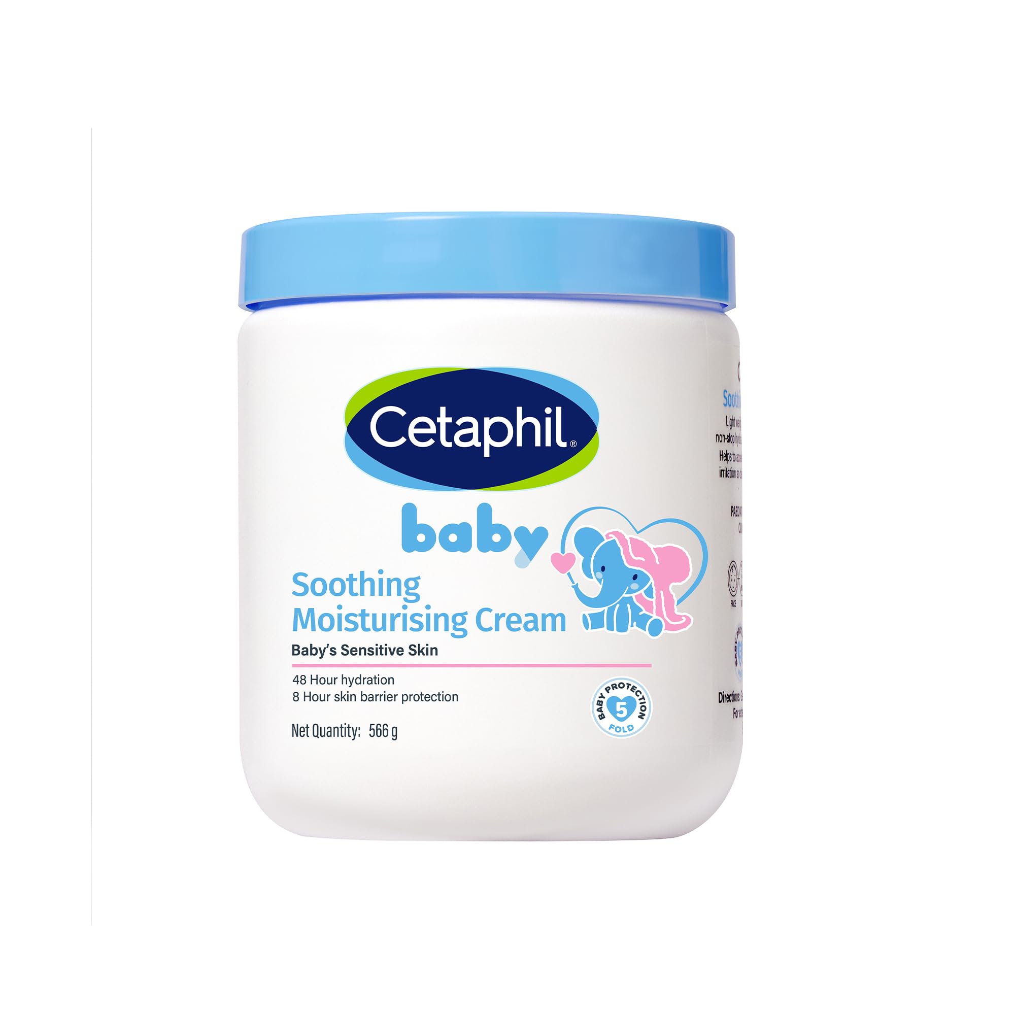 Cetaphil Baby Soothing Moisturising Cream 566 g for Newborns & Babies | 48H Hydration & 8H Skin Barrier Protection | With Glycerin, Sunflower See