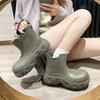 Fashion Women's Rain Boots Fashion Rubber Galoshes Outdoor Waterproof Garden Work Boots for Women Cute Rain Shoes Light EVA Water Shoes