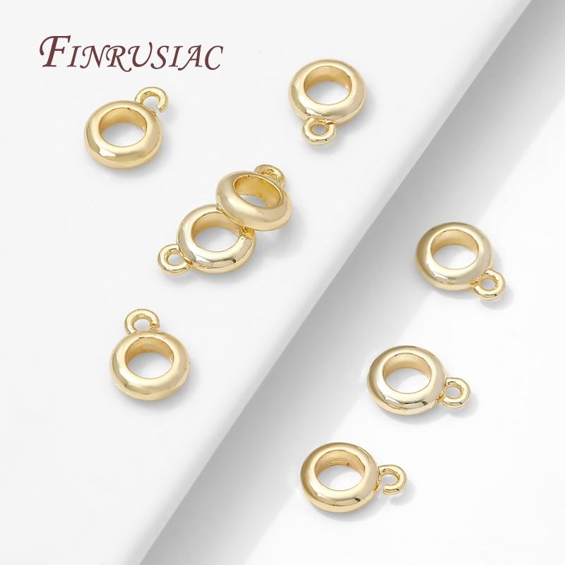 18K Vergoldete Ösen für Schmuck, Zubehör für Anhänger, Perlenabstandshalter, Anhängerhalter, Schmuckherstellungszubehör, Halskettenöse