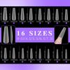 320 Pcs Frosted Poly Extension Gel With Scale Nail Forms Long Coffin Stiletto Mold Fake Nails Acrylic Gel French False Nails