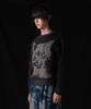 IUGAMAKARAS Cat Graphic Distressed Knit (Deep Khaki)
