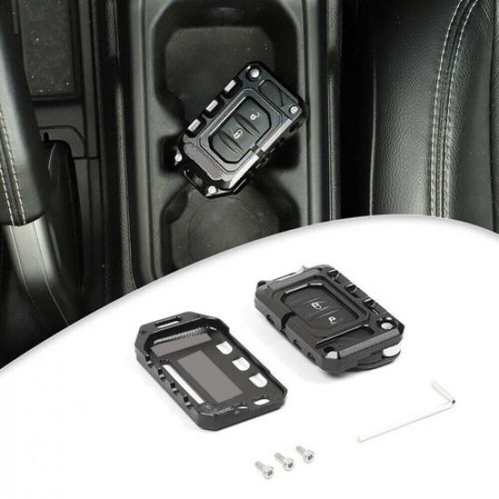 

Black Key Fob Cover Case Key Protector Shell Trim for Jeep Wrangler JL JT 2018+