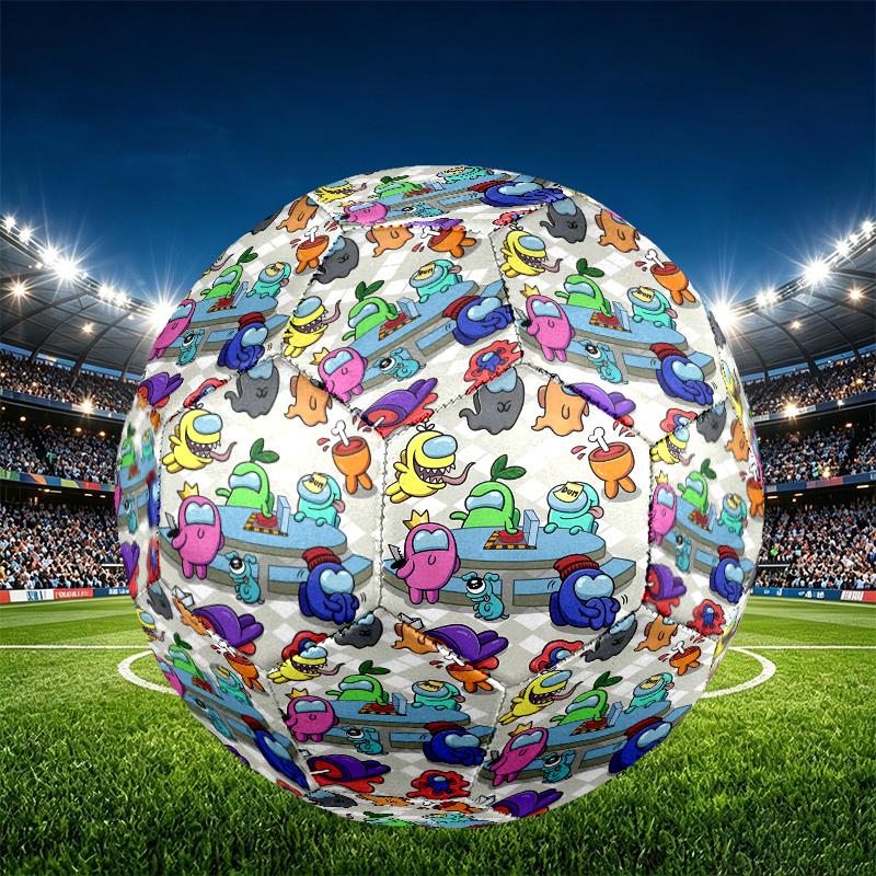 Among Us Print Size 5 Soccer Ball, PU Wear Resistant Football for Match Training and Daily Practice, Birthday Gift for Soccer Fans