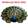 Soft Peacock Carpet Non-slip Bathroom Floor Mat Portable Blanket  for Living Room Tea Table Bedside