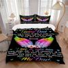 3PCs Loving Dad Memorial Design Cover Set, Breathable Fabric(1 Duvet Cover + 2 Pillowcases) (Without Quilt) Yy250911212