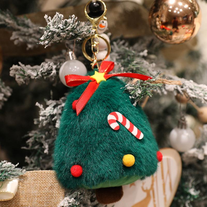 Adorable Merry Xmas Plush Toy Holiday Present Stuffed Gentle Santa Claus Gingerbread Man Sock Bell Tiny Xmas Tree Home Decor