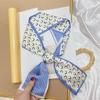 Print Flower Small Scarf For Women Handle Bag Ribbons  Fashion Head Scarf Small Long Skinny Scarves  Headbands
