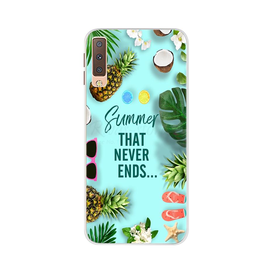 for Samsung A7 2018 Case Soft Silicone Back Cover Cute Cartoon Phone Case For Samsung Galaxy A7 A 7 2018 A750 A750f Case Bumper