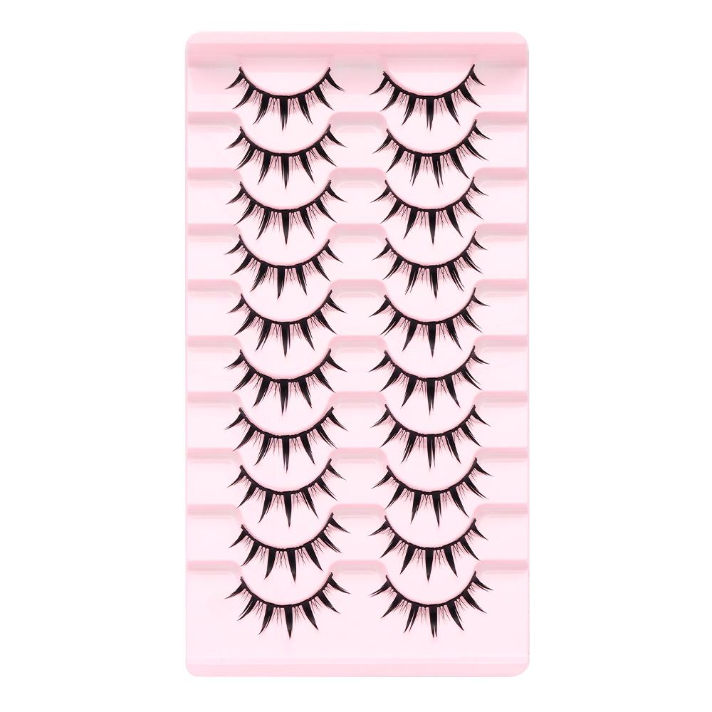 Dichte schwarze falsche Wimpern - Natürlich, voller Streifen für Cosplay/Comic, ideal für Anfänger und Cross-Border-Stile.