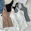 Summer New Style with Chest Cushion Integrated Cup Tank Top for Women Slim Fit and Slimming