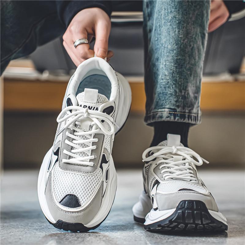 Chunky Sneakers Summer New Breathable Lightweight Casual Men'S Outdoor Anti Slip Running Shoes Fashion Student Speed Sports Shoe