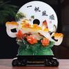 Ping An Kou Jade Stone Ornament for Wealth and New Home - Office and Living Room Decor