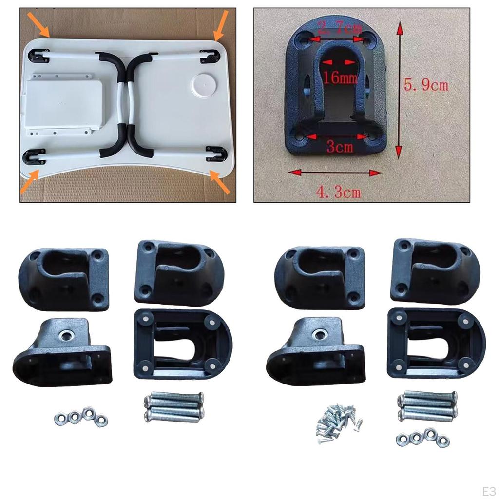 4 Pieces of Folding Lap Desk Leg Brackets for Furniture Repair
