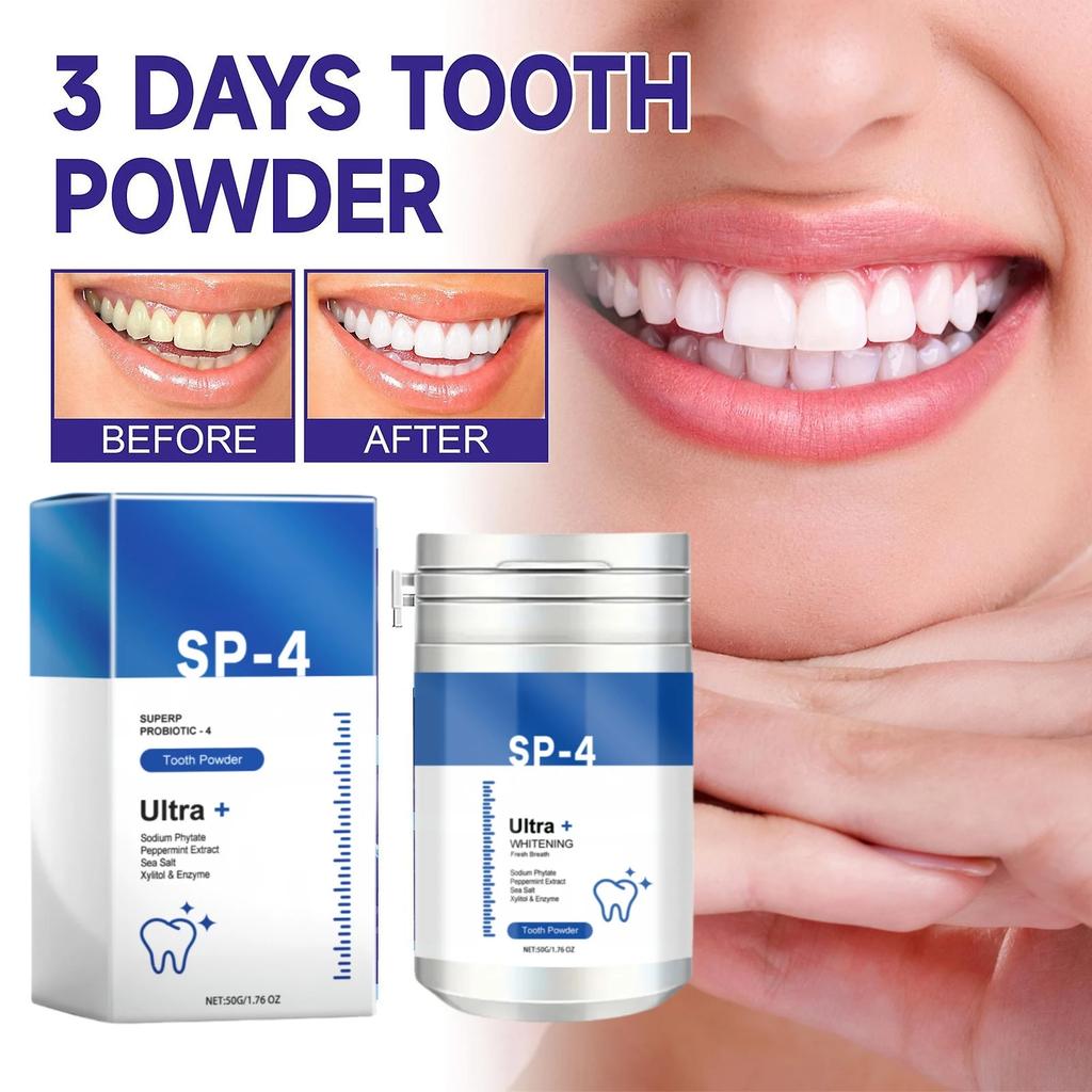 Polvere Sbiancante Denti Rimuovi Macchie Placca Dentifricio Alito Fresco Proteggi Salute Gengive Strumenti Pulizia Profonda Cura Sana dei Denti
