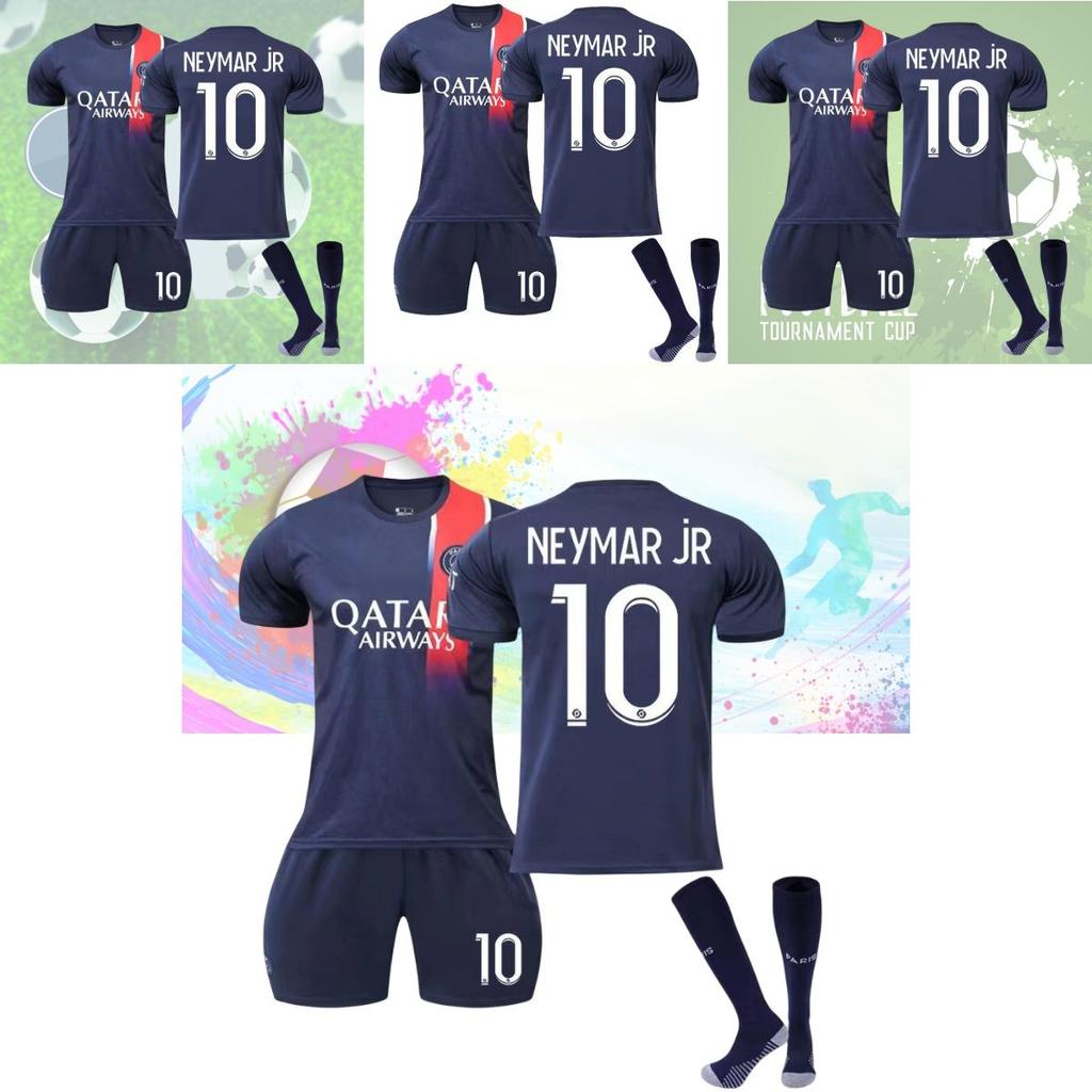 2324 Paris Saint-germain Football Kit Messi Neymar Mbappe Suitable For Kids
