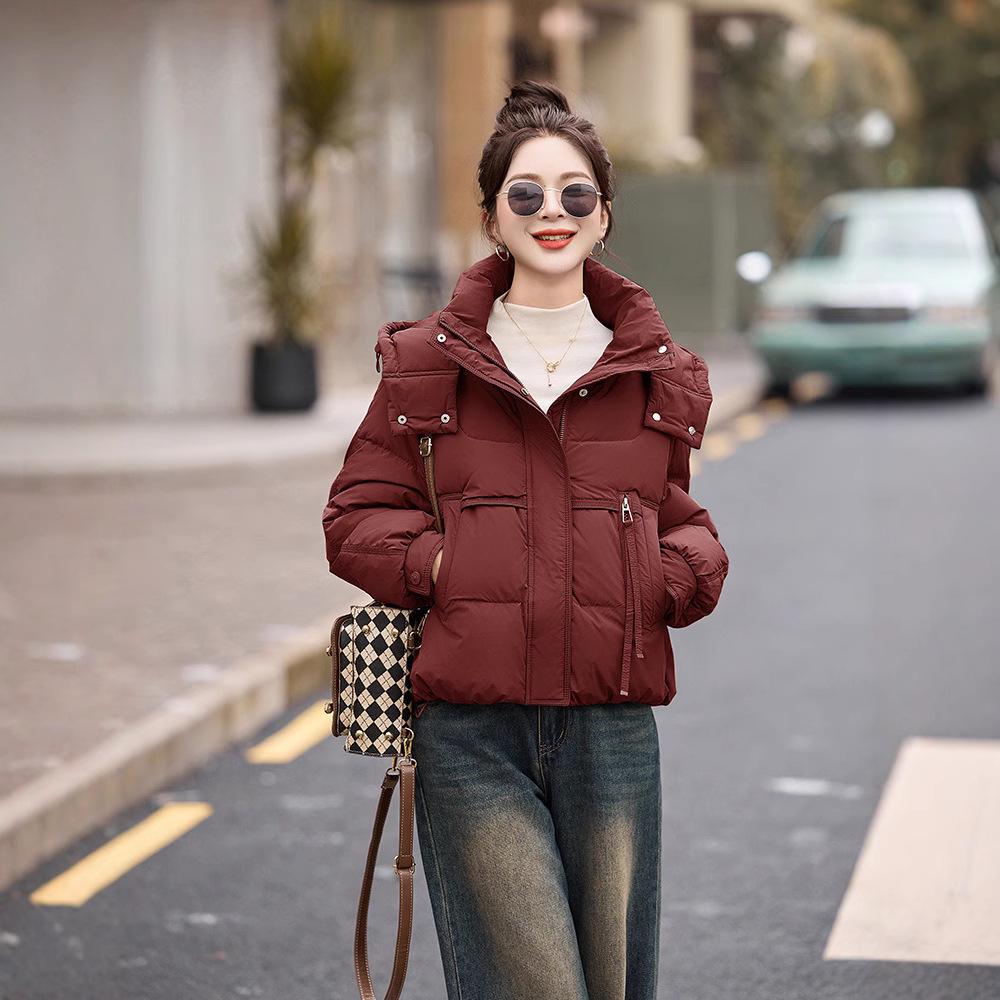 

Women s Winter Hooded Down Jacket: Warm, Thickened Korean Style Fashion Outerwear M (115-130 jin)