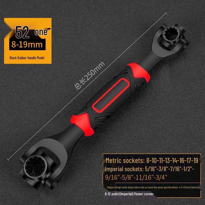 Universal verstellbarer 8-in-1 Mehrkopf-Steckschlüssel im deutschen Stil