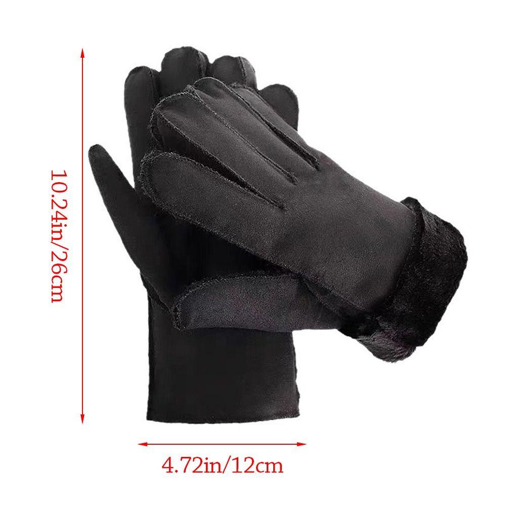 Plüsch-Winterhandschuhe Warme Fahrradhandschuhe Modische Fahr-Fäustlinge Herren Damen