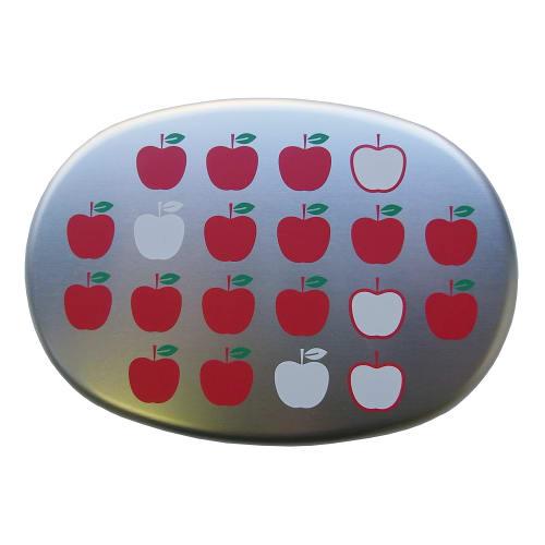 3-Piece Lunch Set for Kindergarten (Aluminum Lunch Box with Inner Lid, Cutlery Set, Heat-Resistant Cup) Apple Pattern