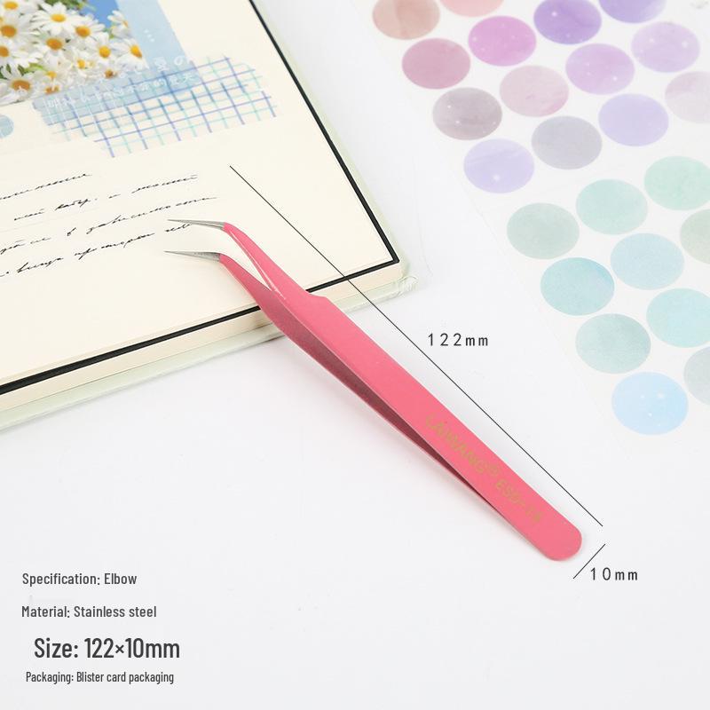 Moyan Candy Color Series Multifunctional Diary Tweezers - Set of 6 Fresh, Creative Stainless Steel High Elasticity Clips