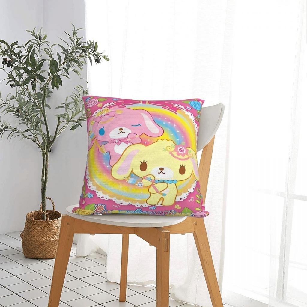 Cartoon Sugarbunnies Square Pillowcases Polyester Seat Sugar Cushion Case Creative Home Decoration Pillowcase 45*45