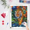 Diy Diamond Painting Full Round Kit Embroidery Mosaic Tiger Cross Stitch Rhinestone Wall Art 30x40cm