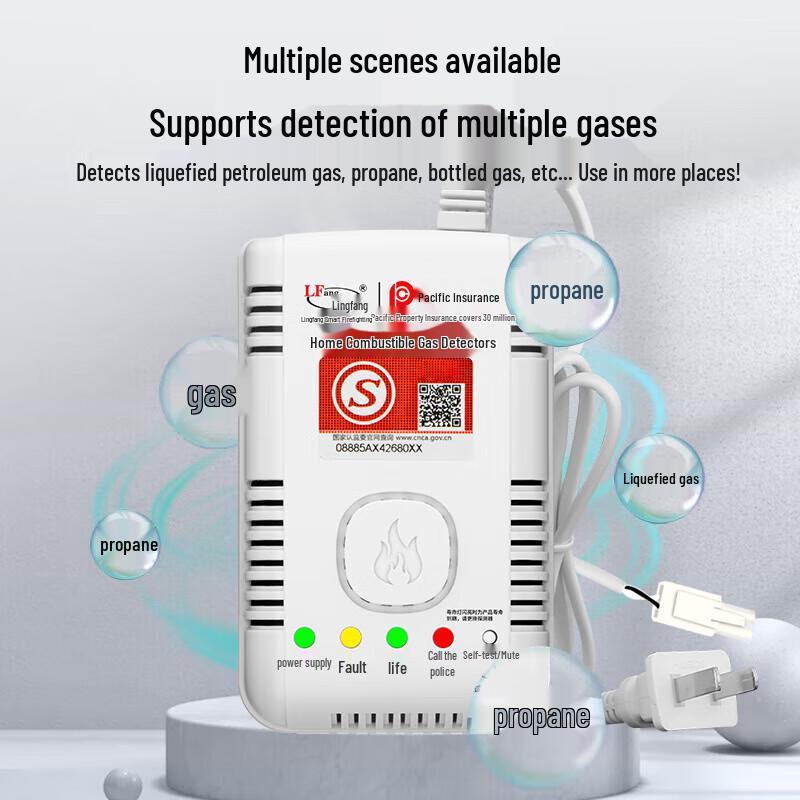 LFang JY-LF310 Household Gas Alarm for LPG Cylinders Shenzhen, China белый