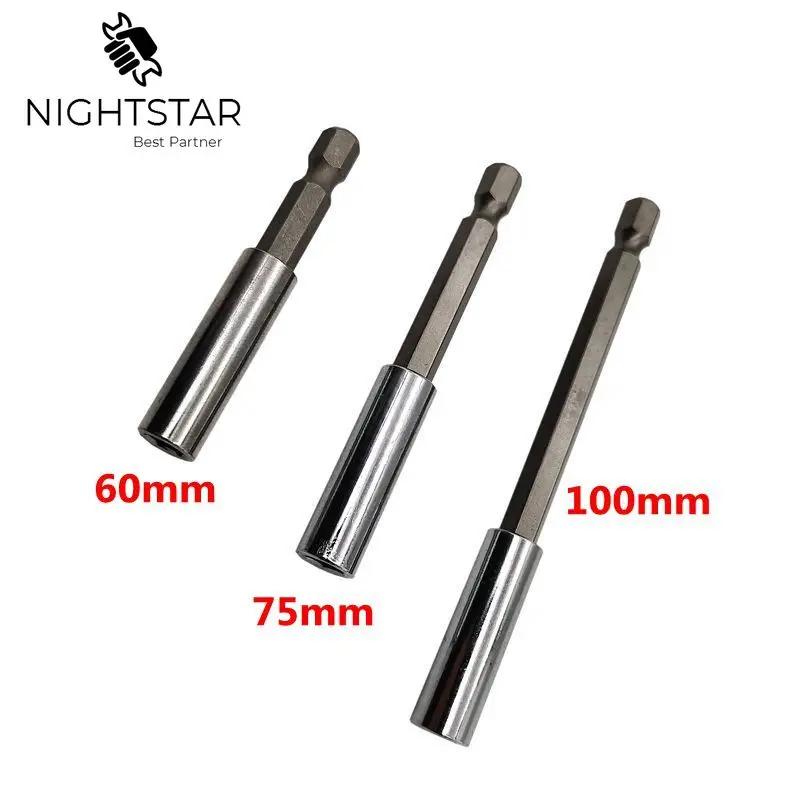 

Magnetic Bit Extension Holder Quick Change 1/4 Hex Shank Screw Bit Holder Screwdriver Bit Holder 60mm 75mm 100mm 150mm