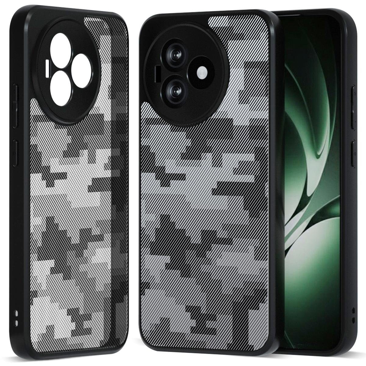 

IBMRS Чехол для Xiaomi Redmi K80 Ultra 5G Мягкий ТПУ Рамка Жесткий ПК Задняя Крышка Противоударный Чехол для Телефона Grid Camouflage