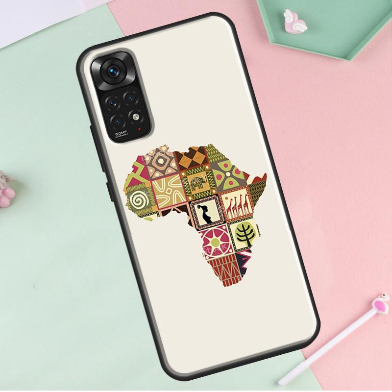 Africa Map Geography Painted For Redmi Note 12 Pro Plus Cover For Redmi Note 10 8 9 11 Pro 12S 11S 10S 9S 9C 10C 12C Case