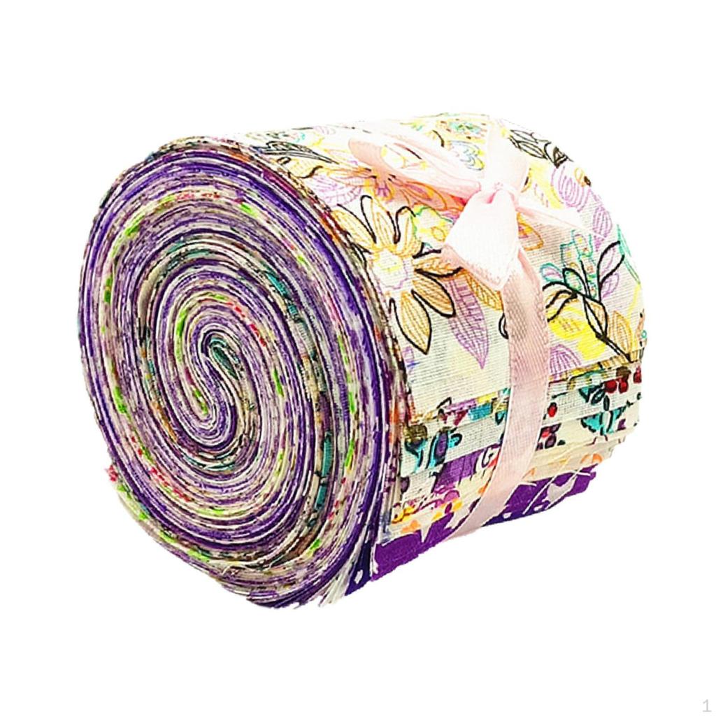 40Pcs Roll Up Quilting Strips DIY Projects Crafting Cute Sewing for Festival